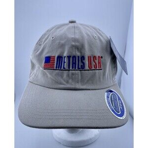Ahead Hat Metals USA Classic Cut Beige Adjustable New With Tags